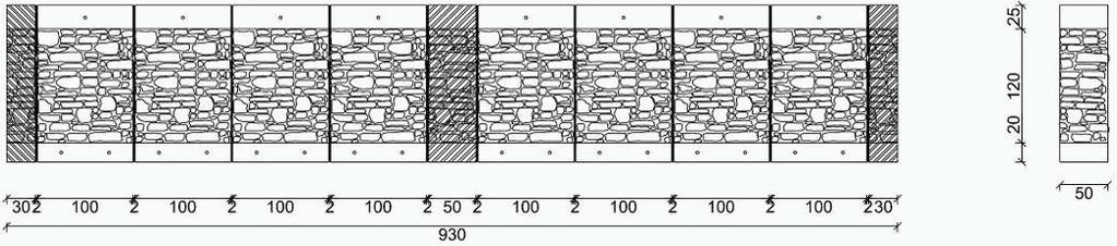 4 - Raccolta ed analisi di precedenti sperimentazioni pietre calcaree provenienti dalla cava di Cugnano (BL) e malta T30V prodotta dalla Tassullo s.p.a.. Le caratteristiche dimensionali delle varie murature realizzate sono riportate nella Tabella 4.