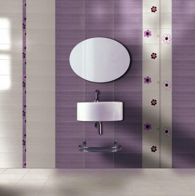 sotto linea Ambiente realizzato con - Setting realized with SOW - Sottolinea White - fondo 20x37,5 SOV - Sottolinea Viola - fondo 20x37,5 SOWRV2 - Ritmo