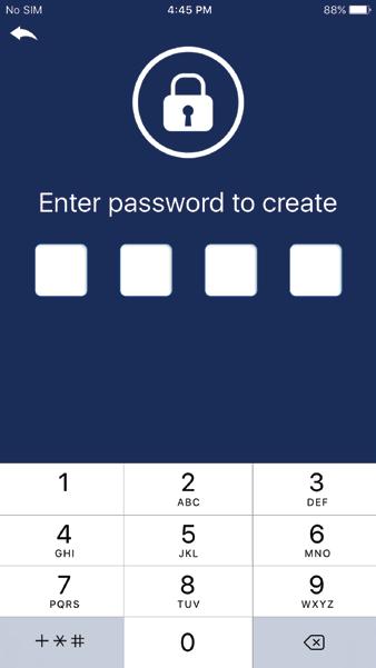 App Lock, Touch ID e File Lock Per bloccare l app, imposta il pulsante App Lock in posizione ON. Inserisci una password e confermala. Dopo aver chiuso l app, questa si bloccherà.