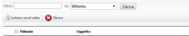 Avvisi In questo sottomenu vengono inserite le email di avviso lettura e Risposta automatica. Inoltre troverete gli avvisi che Spamina invia all utente.