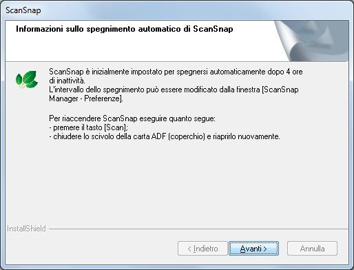 Installazione in Windows 10. Leggere la spiegazione e cliccare il tasto [Avanti]. asi visualizza la schermata [Installazione completata]. 11. Cliccare il tasto [Fine].