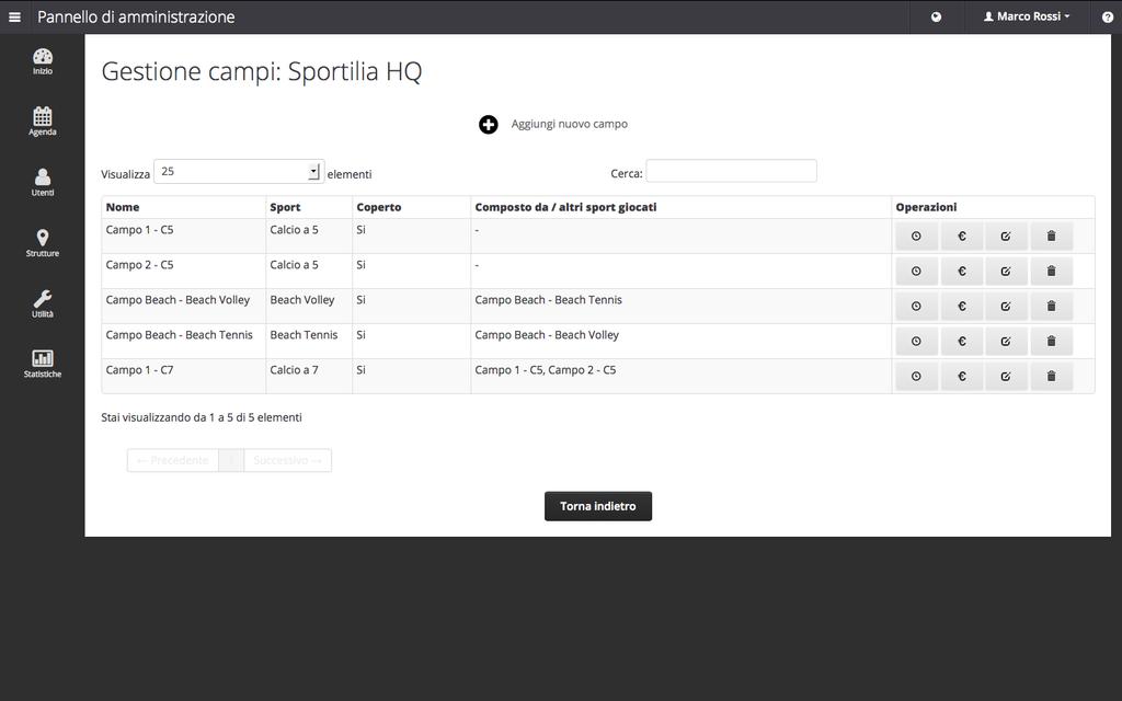 2. Seleziona il campo a cui vuoi applicare uno sconto e clicca sulla corrispondente icona con il