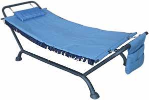 reclinabile, colore blu e cuscini a righe, tessuto cuscini e imbottitura in poliestere