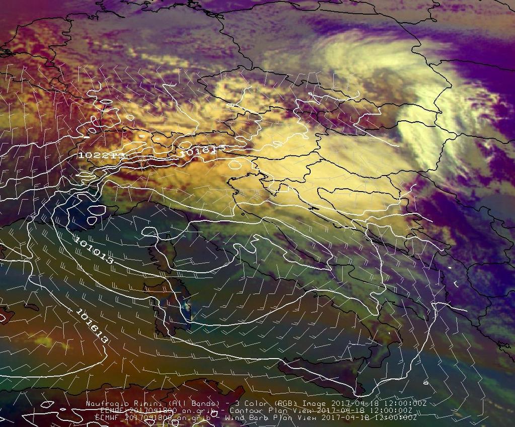 1. Evoluzione generale e zone interessate Una profonda saccatura dalle latitudini artiche si porta verso sud, scorrendo lungo i Balcani e il mare Adriatico.