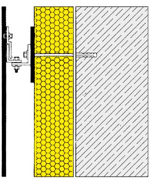 Stratigrafia tipo di Facciata ventilata maggiore facilità manutentiva in quanto gli elementi meccanici che costituiscono il rivestimento esterno sono posati a secco e sono smontabili ai fini della