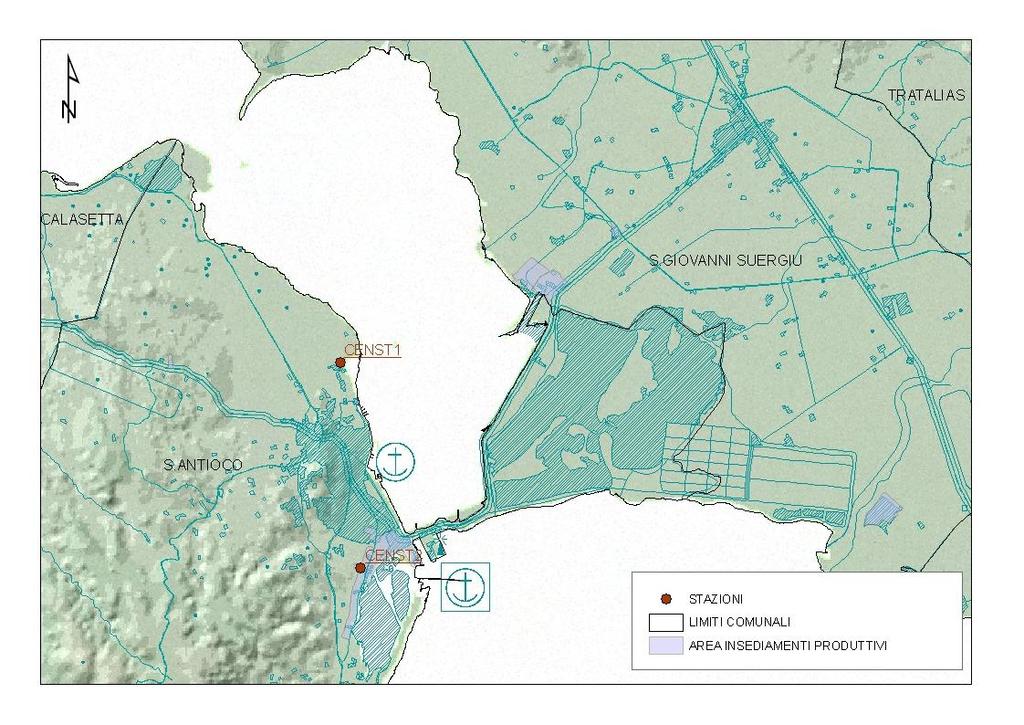 Figura 4 Posizione delle stazioni di misura