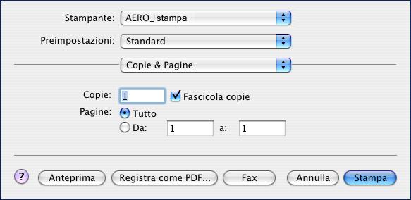 OPZIONI DI STAMPA COLORWISE 35 Impostazione delle opzioni di stampa in Mac OS Questa sezione spiega come impostare le opzioni di stampa per la gestione del colore con i driver di stampa per Mac OS.