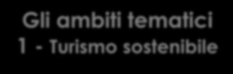 Gli ambiti tematici 1 - Turismo sostenibile Obiettivo 1: escursionismo ed outdoor (intervento 7.5.