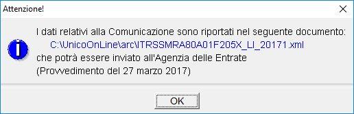 STEP 2: PROCEDURA DI CONTROLLO DEL FILE CONTENENTE LA COMUNICAZIONE