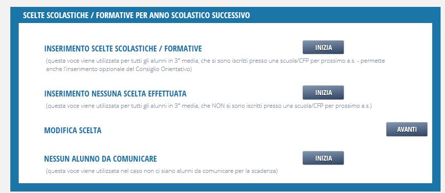 3 Le scelte scolastiche/formative per l anno successivo 3.