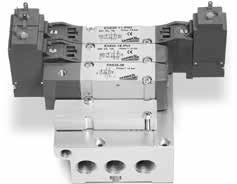 Valvole ed elettrovalvole Serie E-EN uscite su base Serie E-EN uscite su base NOVITÀ Costruzione A spola bilanciata Montaggio Su sottobase E (passo 10) = M5 Attacchi 2-4 (sui convogliatori) EN (passo