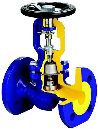 VALVOLE/ VALVES VALVOLE A SARACINESCA/GATE VALVES u VALVOLA A SARACINESCA CON TENUTA A SOFFIETTO / BELLOW SEALED GATE VALVE Corpo: Ghisa GG 25 Anello della sede: Acciaio inox AISI 410 X12Cr13