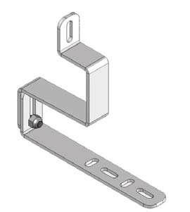 113 Acciaio inox - Stainless steel STAFFA PER TETTI A LASTRA - CLAMP FOR PLATE ROOFS 184 510
