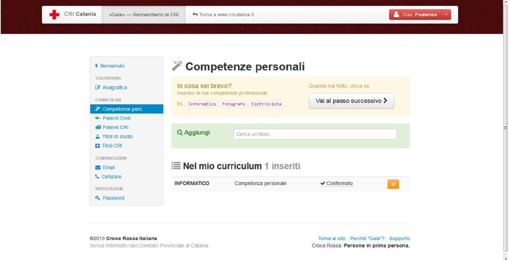 Clicchiamo su cerca titolo e iniziamo a digitare la competenze che vogliamo aggiungere Una volta trovata la competenza che vogliamo