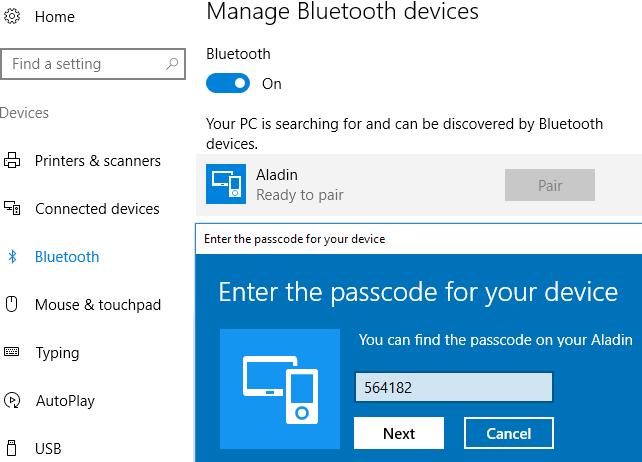 Per avviare la comunicazione, eseguire quanto segue: 1. Se il PC/Mac dispone della funzione Bluetooth, attivarla. a. In assenza di tecnologia Bluetooth Low Energy (BLE), collegare la chiave (dongle) adatta al PC/Mac.