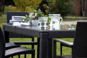 SET GIARDINO sedia Sciacca in polyrattan impilabile - salvaspazio -