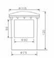 Dimensioni Esterne ø115 x120mm Interne ø60 x 60 mm Esterne ø120 x105mm Interne ø65 x 80 mm Esterne ø55 x65mm Codice FLSZ.