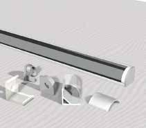 015 Profilato in alluminio 2 mt copertura bombata opalina Tappo in plastica per la chiusura di barre in alluminio tipo PAL.