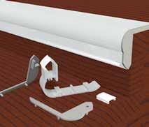 030 Profilato per gradini in alluminio 2 mt copertura opalina Tappo in plastica per la chiusura di barre in alluminio tipo PAL.012. Versione chiusa.