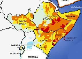 La grave siccità che ha attraversato, a partire dall autunno 2010, la zona del Corno d Africa, unitamente ad altri fattori quali il conflitto in Somalia, l innalzamento dei prezzi dei beni