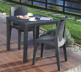 Misura 138x80x72 h cm 59, 90 Set Dining Samoa.