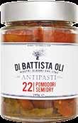 22 POMODORI SEMI-DRY Versatili, si consumano semplicemente con del pane casereccio o del pesce al