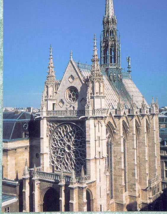 Sainte Chapelle, Parigi 1246-1248 Si tratta della cappella annessa al palazzo di giustizia di