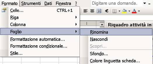 Possiamo anche rinominare il foglio di lavoro, facendo doppio clic direttamente sull etichetta del foglio e digitando il nuovo nome. Figura 32: Rinominare un foglio di lavoro 4.7.