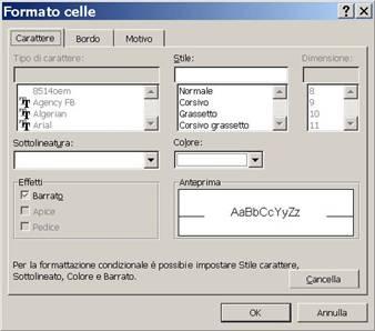 Noi scegliamo l operatore Maggiore o uguale a ; 5. Nella terza casella dobbiamo digitare il valore di confronto oppure il riferimento alla cella che lo contiene. Nel nostro caso dobbiamo digitare 10.