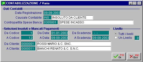 AD HOC WINDOWS MODULO SOLLECITI CONTABILIZZAZIONE INSOLUTI La contabilizzazione dell insoluto può avvenire subito dopo la registrazione oppure in un secondo tempo con questa apposita scelta. Fig. 2.