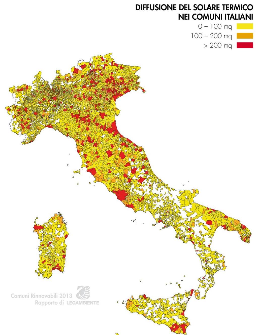 I COMUNI DEL SOLARE TERMICO I Comuni del Solare Termico sono 6.