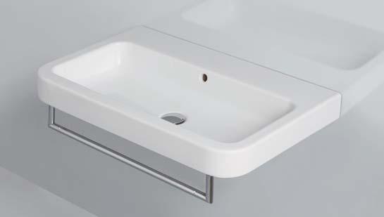 lavabo 75 sospeso TUL 275 con portasciugamani cromo TUL PU 75 / wall-hung