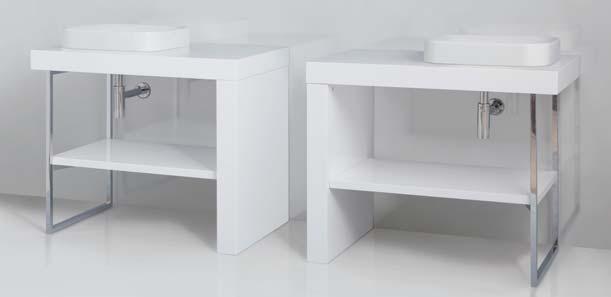 lucido NUM 090 B inset washbasins 40 on lacquered polished