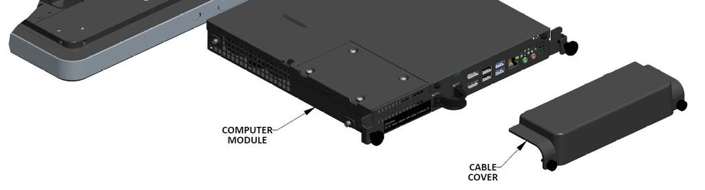 Serrare le viti per fissare il modulo computer all'interno dell'alloggiamento.