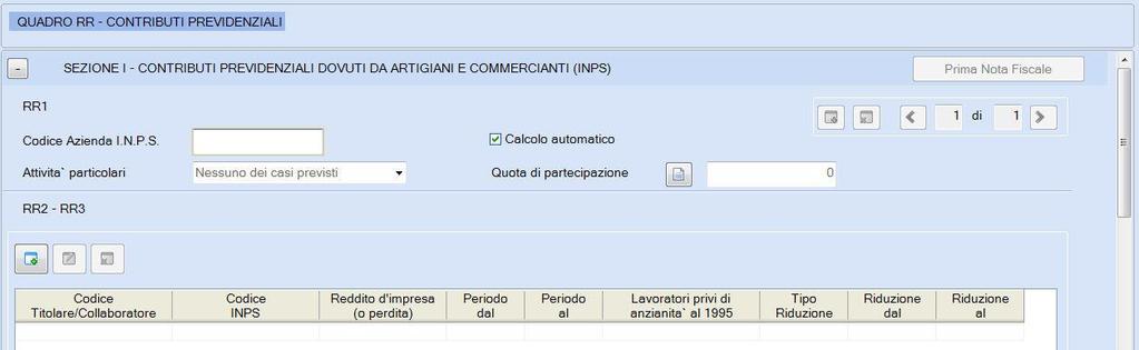 Inserito il cliccare sul bottone posto a sinistra sulla griglia. Confermare, integrando i dati mancanti, la finestra proposta.