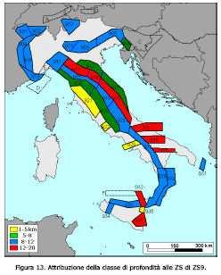 Zone sismogenetiche distinte per classi di