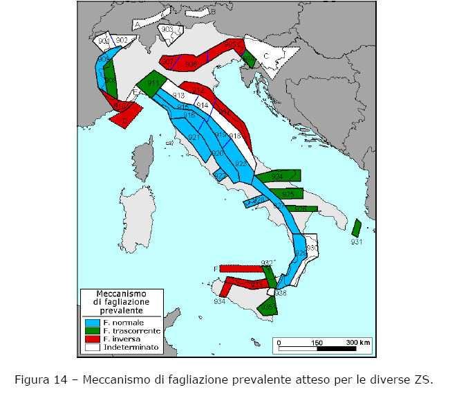 per meccanismi di fagliazione (da INGV) Esempio