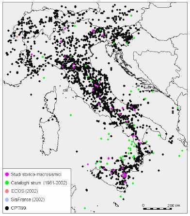 mappa di pericolosità sismica INGV Distribuzione