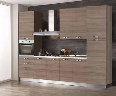 inclusi - Colore disponibile Rovere crudo - DX e SX 1819,00 Cucina cm 300 -