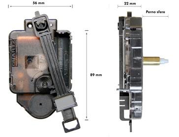 MOVIMENTI AL QUARZO YOUNG TOWN PER PENDOLO - MONTAGGIO A PRESSIONE Y 6200/14 Perno sfere da 14,5 mm Y 6200/17 Perno sfere da 17 mm Y 6200/23 Perno sfere da 23,5 mm Pendolo non compreso (vedi