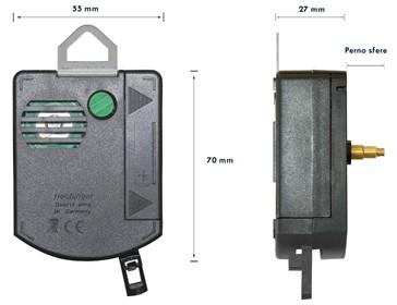 MOVIMENTI AL QUARZO HECHINGER SUONERIA WESTMINSTER - PER PENDOLO W 110.4 Perno sfere da 16 mm - Boccola centrale da 9 mm W 110.