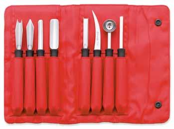 / Thai knife U-shaped carving tool V-shaped carving tool Set 8 coltelli per intaglio e decoro Set