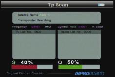 completa (AUTO SCAN) AUTO SCAN effettua la scansione di tutti i canali del satellite selezionato