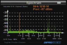 Premere F2 per cambiare polarità Premere F3 per cambiare il tono 22KHz Premere F4 per effettuare la scansione del transponder selezionato, se il canale è agganciato 3.3.0.