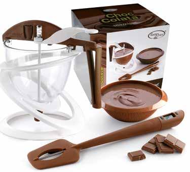 (da -40 C a +300 C) e Coco Choc, la cocotte in silicone adatta per sciogliere il cioccolato nel microonde oppure con la classica tecnica del bagnomaria.