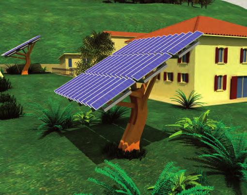 Sistema ad inseguimento solare con micromovimentazione intelligente Beghelli Massimo rendimento grazie all Inverter integrato ogni 12 moduli fotovoltaici Controllo centralizzato per la produzione