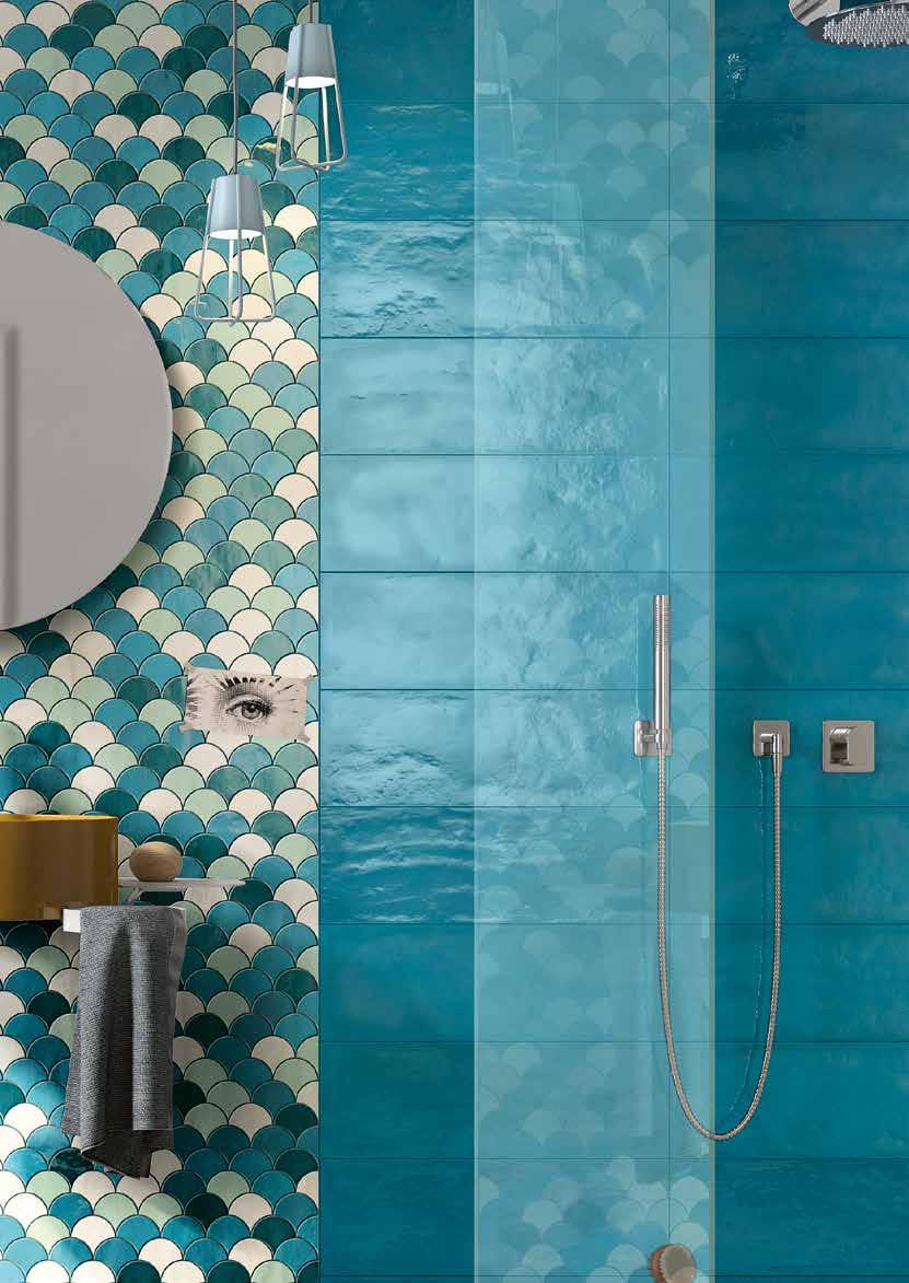 BAGNO Grazie a una vasta gamma di colori e formati, ai decori abbinati e alle diverse possibilità di posa, è semplice realizzare il bagno