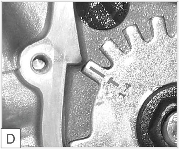 tenditore si trovi nella posizione di riposo, cioè sia il più corto possibile); - agendo sul dado della ruota fonica (figura B) con una chiave a bussola da 19 mm, ruotare l albero motore in senso
