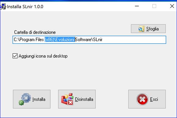 SLNir Manuale d uso Pag.3 di 12 1. Installazione L istallazione di SLNir avviene scaricando il pacchetto installer.