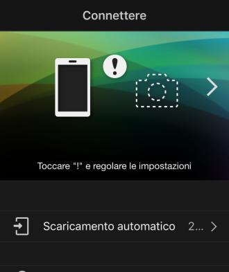 Successivamente, richiedere a ios di "dimenticare" la fotocamera come descritto in "Dimenticare dispositivi Bluetooth".